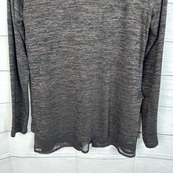 Nic + Zoe Womens size Small Firelight Space Dye Layered Tunic Sweater Top Gray - Picture 6 of 8